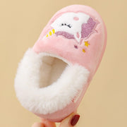 Chaussons Doublés pour Enfants - Tige en Coton et Peluche avec Doublure en Fausse Fourrure