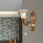 Applique Murale Dorée Vintage - Lampe Murale Réglable en Métal Compatible E14
