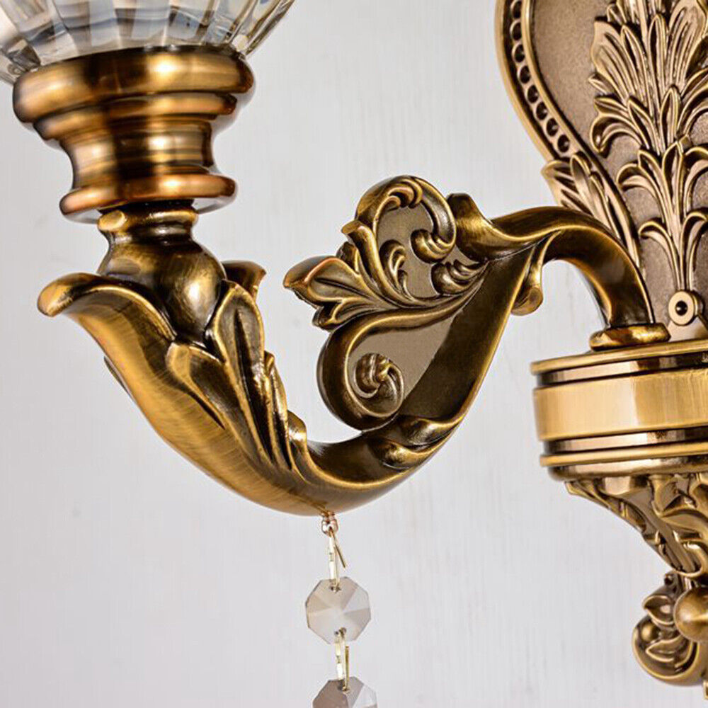 Applique Murale Dorée Vintage - Lampe Murale Réglable en Métal Compatible E14
