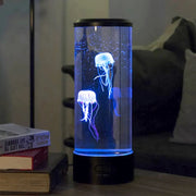 Lampe de Table LED - Éclairage Décoratif avec Méduses et Changement de Couleur