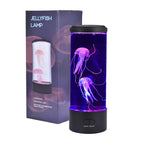 Lampe de Table LED - Éclairage Décoratif avec Méduses et Changement de Couleur