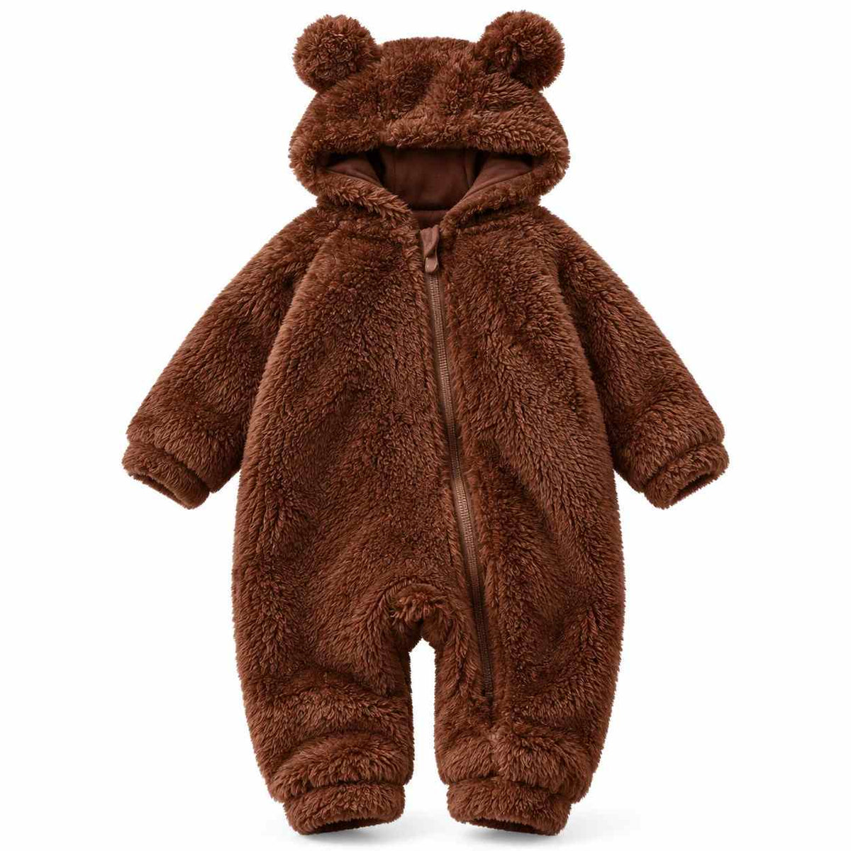 Combinaison Bébé à Manches Longues - Mélange Coton et Polyester avec Fermeture Éclair Avant