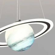 Lampe Suspendue à Motif Planète - Luminaire en Métal, Acrylique et Verre pour Chambre d'Enfant