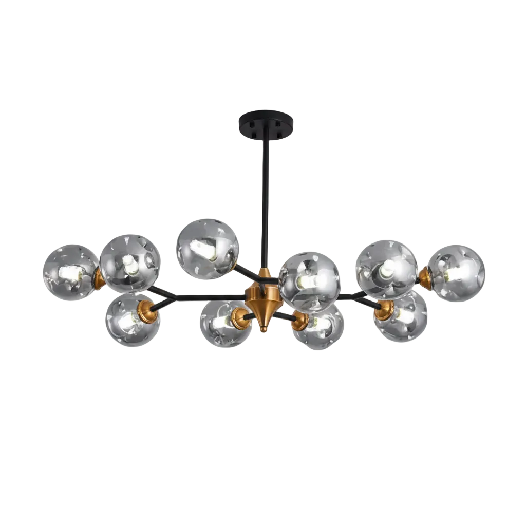 Suspension Avec Boules en Verre Brillant - Compatible LED