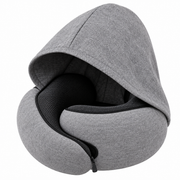 Coussin de Voyage avec Capuche - Mousse à Mémoire de Forme et Design Enroulable