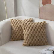 Housse de Coussin en Velours - Housse 45 × 45 cm avec Fermeture Éclair