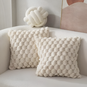 Housse de Coussin en Velours - Housse 45 × 45 cm avec Fermeture Éclair