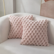 Housse de Coussin en Velours - Housse 45 × 45 cm avec Fermeture Éclair