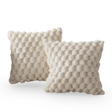 Housse de Coussin en Velours - Housse 45 × 45 cm avec Fermeture Éclair