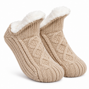 Chaussettes d'Hiver Doublées - Semelle Antidérapante avec Talon Élastique