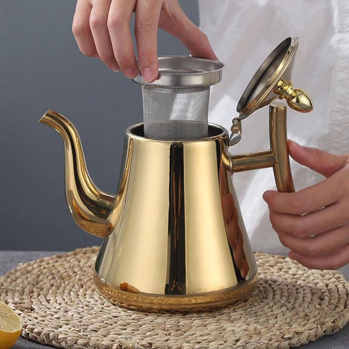Bouilloire à Induction - Bouilloire avec Filtre Intégré en Or ou Argent