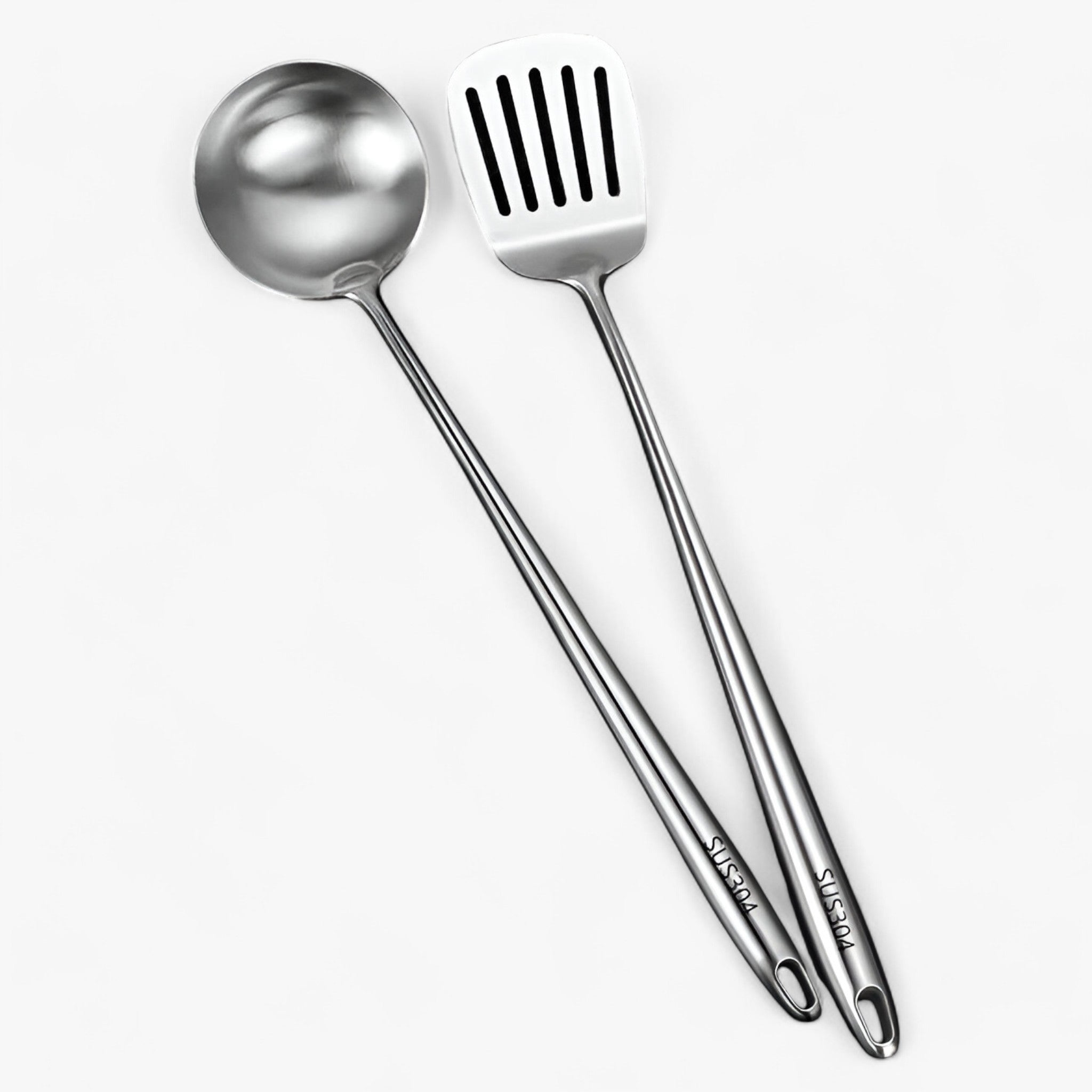 Ensemble d'Ustensiles de Cuisine en Acier Inoxydable - Ustensiles pour Cuisson et Service