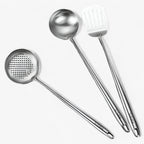 Ensemble d'Ustensiles de Cuisine en Acier Inoxydable - Ustensiles pour Cuisson et Service