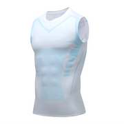Gilet de Compression Homme - Nylon et Spandex Extensibles pour Entraînement et Superposition