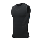 Gilet de Compression Homme - Nylon et Spandex Extensibles pour Entraînement et Superposition