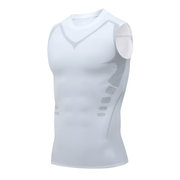 Gilet de Compression Homme - Nylon et Spandex Extensibles pour Entraînement et Superposition