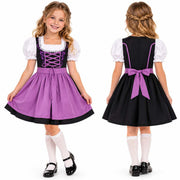 Dirndl Oktoberfest pour Fille - Tablier avec Laçage Décoratif à l'Avant