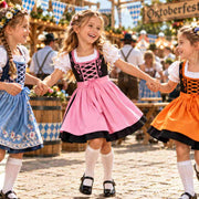 Dirndl Oktoberfest pour Fille - Tablier avec Laçage Décoratif à l'Avant