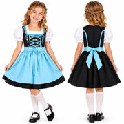 Dirndl Oktoberfest pour Fille - Tablier avec Laçage Décoratif à l'Avant