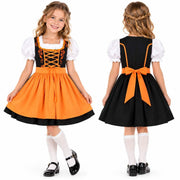 Dirndl Oktoberfest pour Fille - Tablier avec Laçage Décoratif à l'Avant