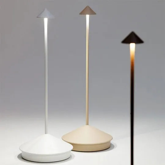 Lampe de Table LED Sans Fil - Éclairage Dimmable Rechargeable USB en Aluminium et Polycarbonate