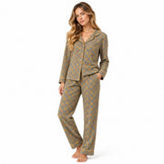 Ensemble de Nuit en Coton - Motif Tournesol avec Col à Revers