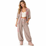 Ensemble de Pyjama Deux Pièces - Coton et Élasthanne avec Coupe Extensible