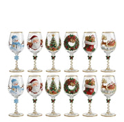 Ensemble de Verres à Boire de Noël - Motifs Festifs Père Noël, Renne et Bonhomme de Neige