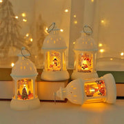 Lanterne LED de Noël - Éclairage Décoratif à Batterie de 20 cm