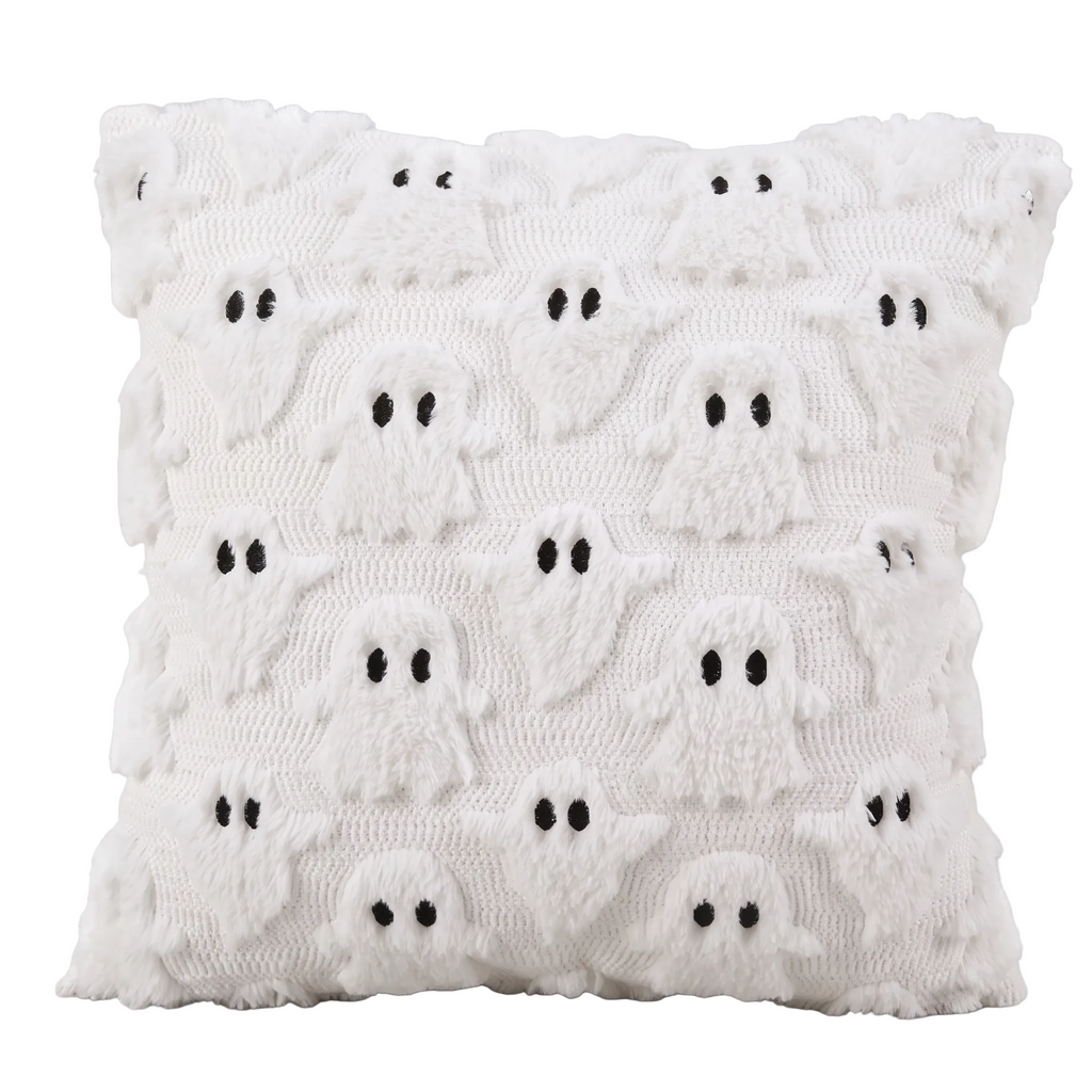 Housse de Coussin Halloween - Motif Fantôme & Citrouille en Polyester-Coton pour Canapé