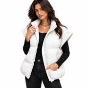 Gilet Sans Manches pour Femme - Coupe Décontractée avec Poches Latérales