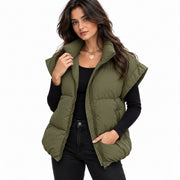 Gilet Sans Manches pour Femme - Coupe Décontractée avec Poches Latérales