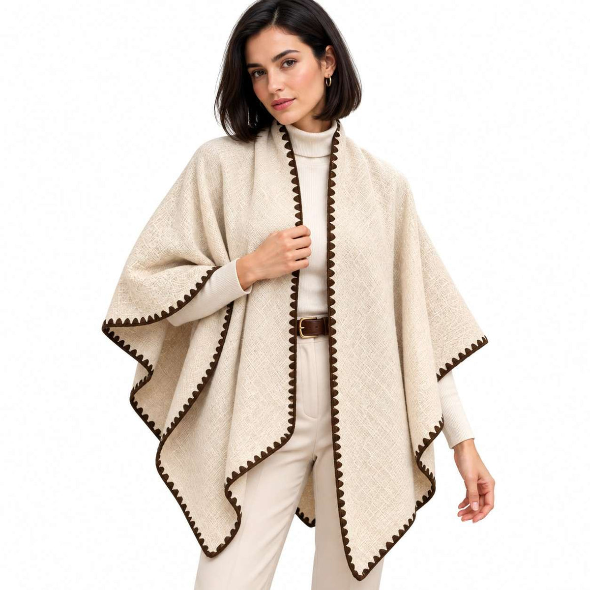 Grand Foulard Triangulaire Style Pashmina - Châle Uni en Tissu Léger et Doux