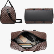 Sac Week-End Homme en Cuir Véritable - Bandoulière Réglable et Poches Multiples