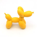 Sculpture Chien Ballon - Décoration Jaune en Résine avec Finition Mate
