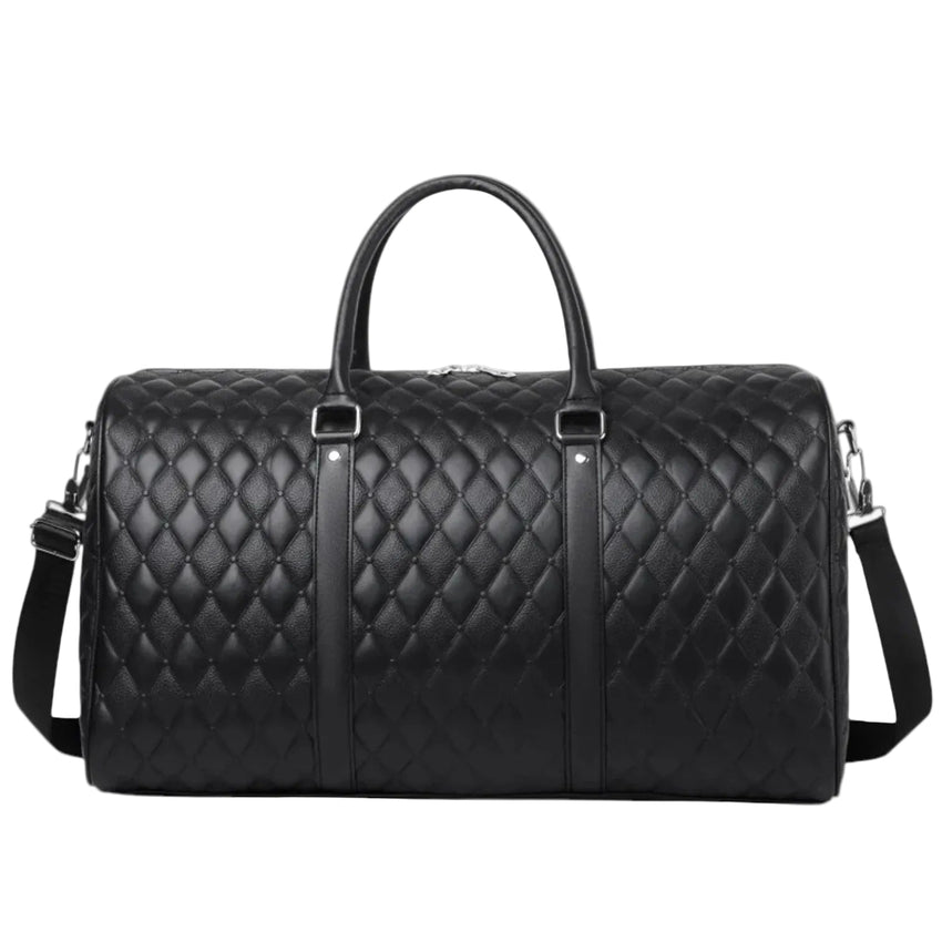 Sac Week-End Homme en Cuir Véritable - Bandoulière Réglable et Poches Multiples