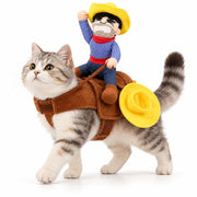 Costume pour Animaux - Mélange Coton et Polyester avec Motifs Père Noël et Cowboy