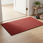 Paillasson Rayé en Polyester - Tapis Rectangulaire pour Entrée