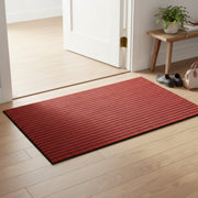 Paillasson Rayé en Polyester - Tapis Rectangulaire pour Entrée