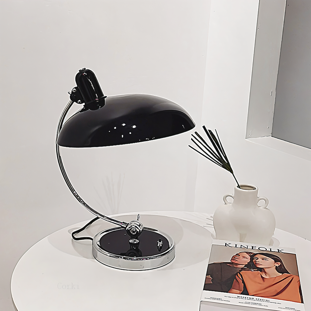 Lampe de Bureau Réglable en Fer - Lampe de Table Compatible E27