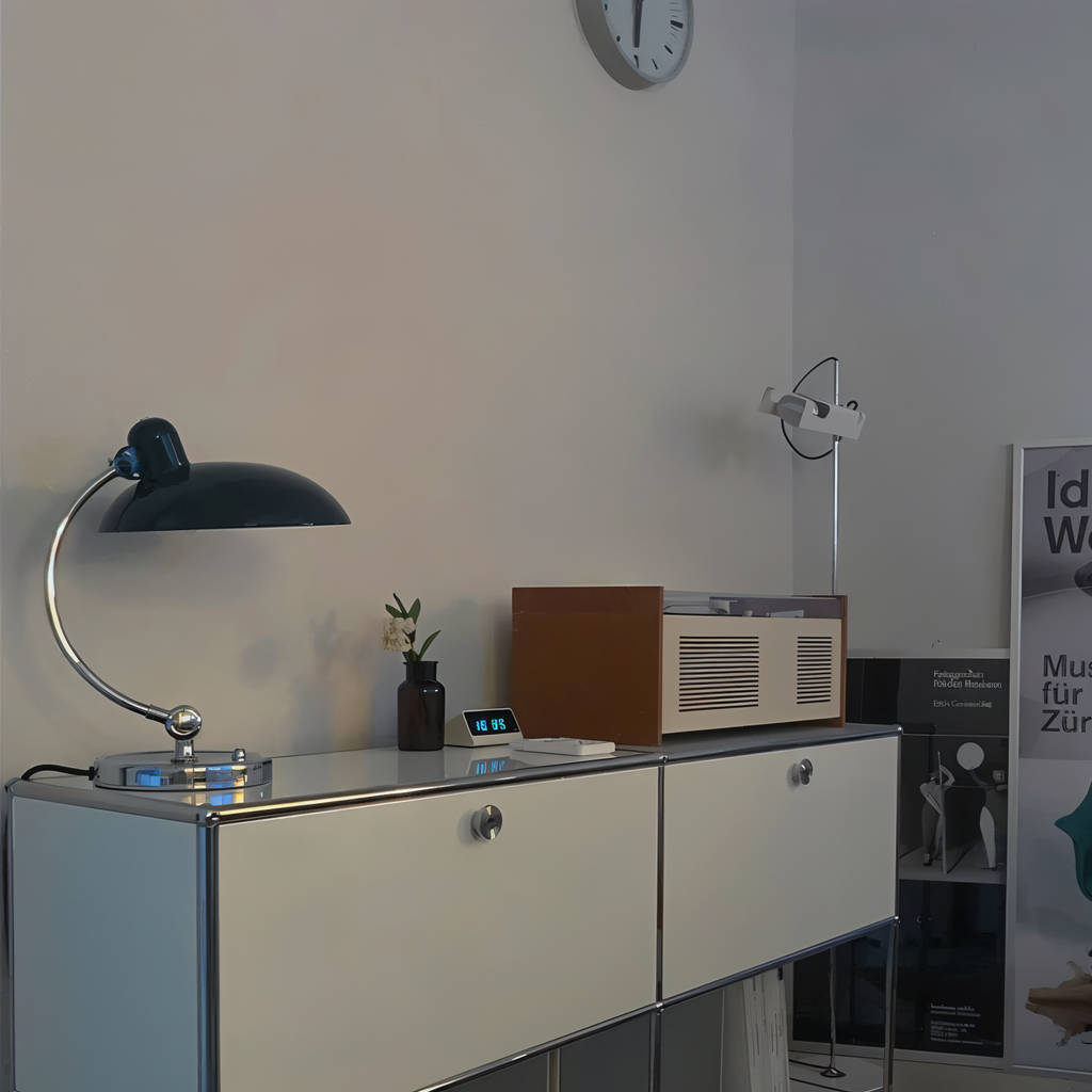 Lampe de Bureau Réglable en Fer - Lampe de Table Compatible E27