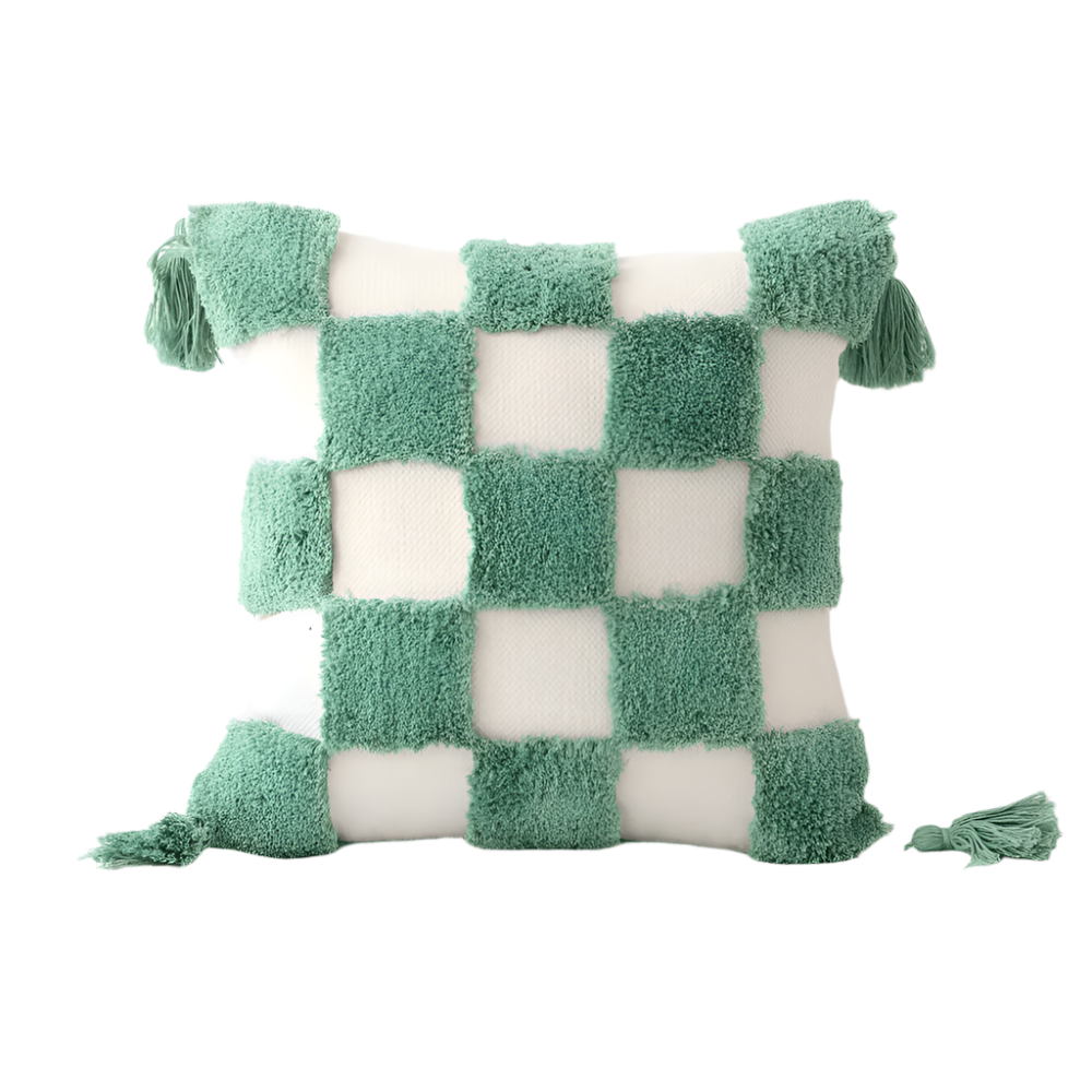 Housse de Coussin Décorative - Mélange de Coton avec Motifs Géométriques