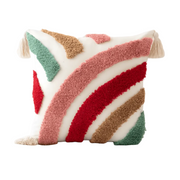 Housse de Coussin Décorative - Mélange de Coton avec Motifs Géométriques