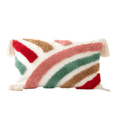 Housse de Coussin Décorative - Mélange de Coton avec Motifs Géométriques