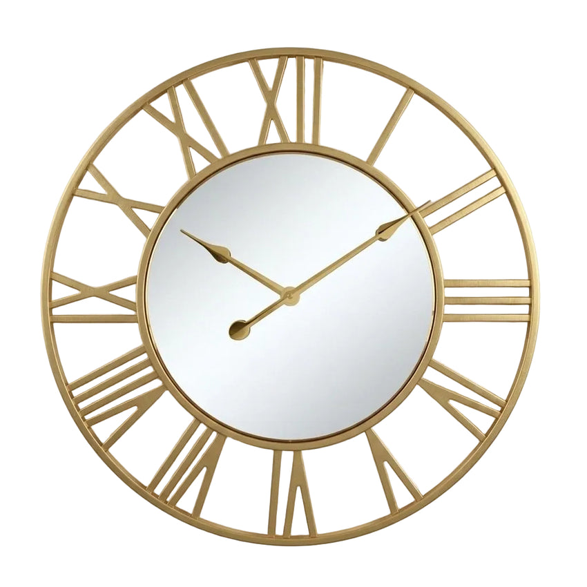 Horloge Décorative à Pile - Cadran à Chiffres Romains au Design Classique Vintage