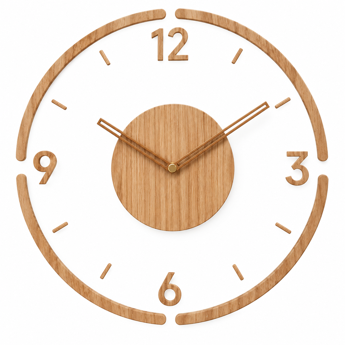 Horloge Murale Nordique - Horloge Effet Bois de Mouvement Silencieux