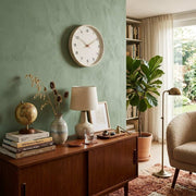 Horloge Murale Ronde en Bois - Mouvement Quartz Silencieux au Design Scandinave