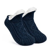 Chaussettes d'Hiver Doublées - Semelle Antidérapante avec Talon Élastique