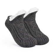Chaussettes d'Hiver Doublées - Semelle Antidérapante avec Talon Élastique
