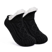 Chaussettes d'Hiver Doublées - Semelle Antidérapante avec Talon Élastique